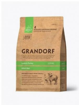 Корм Grandorf ягненок с индейкой для взрослых собак мелких пород - 3 кг в Алматы и в Казахстане за 18 720 ₸