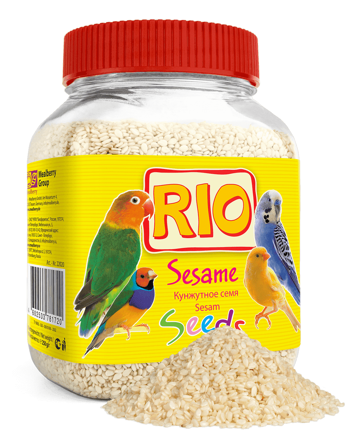 Кунжутное семя в период стресса, линьки у птиц, Rio - 250 гр в Алматы и в Казахстане за 2 250 ₸