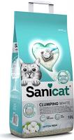 Комкующийся наполнитель Sanicat Clumping White Cotton Fresh с ароматом свежего хлопка - 10 литров в Алматы и в Казахстане за 8 680 ₸