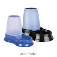 Механическая пластиковая поилка и кормушка с 2-мя отверстиями на резиновых ножках - 600 мл для собак в Алматы и в Казахстане