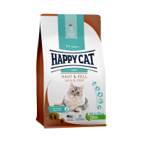 Корм для кошек Happy Cat Sensitive Haut & Fell, специальный корм для оптимального ухода за кожей и шерстью, курица 1.3 кг в Алматы и в Казахстане за 6 950 ₸