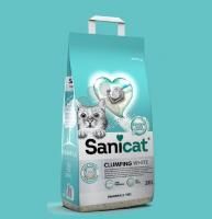 Комкующийся наполнитель Sanicat Clumping White Fragrance Free без запаха - 20 литров в Алматы и в Казахстане за 17 950 ₸