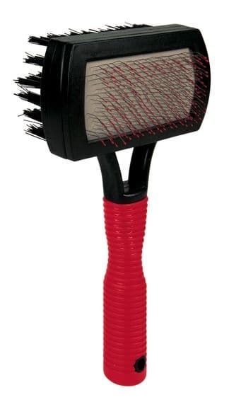 Расческа - пуходерка 2-х стороняя с металлической щетиной - 17 см за собакой в Алматы и в Казахстане