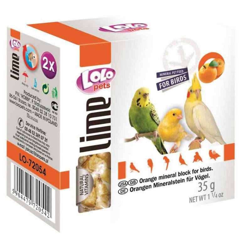 Минеральный камень для декоративных птиц с апельсином XL в Алматы и в Казахстане за 1 460 ₸