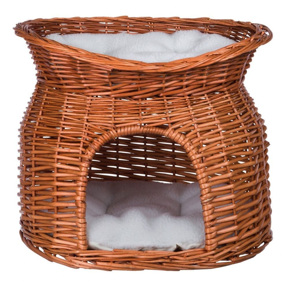 Дом плетеный двухэтажный для кошек - 54 х 43 х 37 см в Алматы и в Казахстане за 38 190 ₸