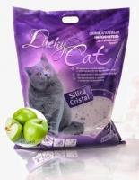 Lucky Cat Силикагелевый наполнитель 11 литров  яблоко в Алматы и в Казахстане за 8 550 ₸