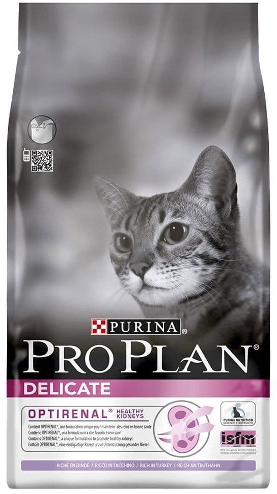 Корм Pro Plan Delicate для взрослых кошек с чувствительным пищеварением с индейкой - 3 кг в Алматы и в Казахстане за 17 830 ₸