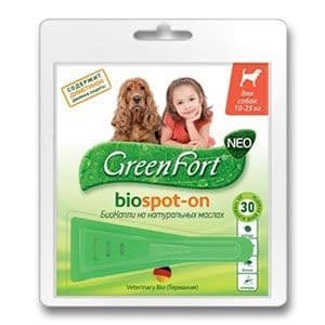 Green Fort  Neo Био Капли от блох для кошек и собак весом от 10 до 25 кг - 1 пипетка в Алматы и в Казахстане за 2 640 ₸