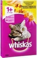 Корм Whiskas "Вкусные подушечки"для кошек , с нежным паштетом, с курицей и индейкой, 350 г в Алматы и в Казахстане за 1 260 ₸