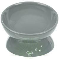 Миска наклонная для кошек керамика серая XXL 350 мл / Д 17 см в Алматы и в Казахстане за 6 110 ₸