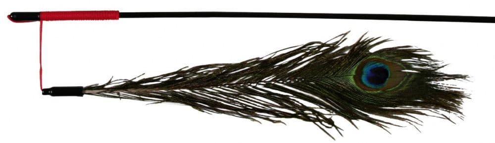 Игрушка для кошек. Удочка с пером павлина в Алматы и в Казахстане за 1 730 ₸