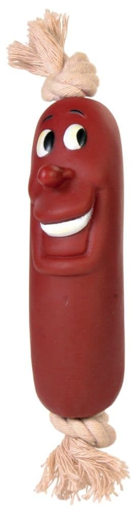 Игрушка для кошек и собак cарделька на веревке - 11 см в Алматы и в Казахстане за 1 100 ₸