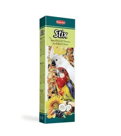 Дополнительный корм Padovan Stix Pappagalli для средних и крупных попугаев - 80 гр в Алматы и в Казахстане за 5 210 ₸