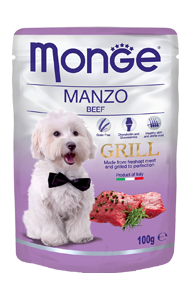 Корм Monge Dog Grill для собак с говядиной - 100 гр в Алматы и в Казахстане за 690 ₸