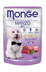 Корм Monge Dog Grill для собак с говядиной - 100 гр в Алматы и в Казахстане за 940 ₸