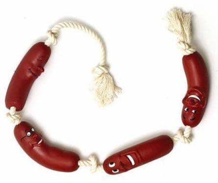 Игрушка для кошек и собак cарделька на веревке - 50 см в Алматы и в Казахстане за 2 990 ₸