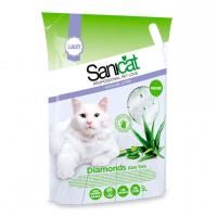 Силикагелевый наполнитель Sanicat Diamonds Aloe Vera с ароматом алоэ вера - 5 литров в Алматы и в Казахстане за 4 920 ₸