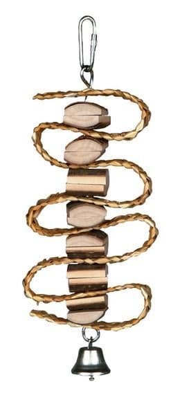 Игрушка Trixie для птиц с натуральным деревом и колокольчиком - 21 см в Алматы и в Казахстане за 2 620 ₸