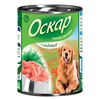 Консерва Оскар для собак (Индейка) - 415 г в Алматы и в Казахстане за 1 250 ₸