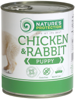 Консервы Nature's Protection Puppy для щенков курица и кролик - 400 гр в Алматы и в Казахстане за 1 990 ₸