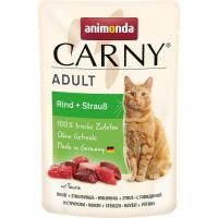Паучи Carny Adult для кошек с говядиной и страусом - 85 гр в Алматы и в Казахстане за 1 310 ₸
