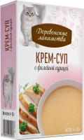 Лакомство крем-суп «Крем-суп с филейной курицей», Деревенские Лакомства, для кошек, с курицей, 35 г, 4 шт в Алматы и в Казахстане за 2 310 ₸