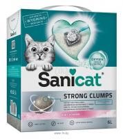Комкующийся наполнитель Sanicat Strong Clumps Baby Powder c ароматом детской присыпки - 6 литров в Алматы и в Казахстане за 9 200 ₸