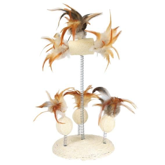 Дразнилка для кошек из сизаля и перьев - 30 см в Алматы и в Казахстане за 9 990 ₸