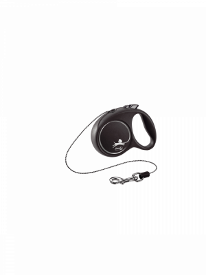 Рулетка - поводок Flexi Black Deign XS для собак черная - 3 м для собак в Алматы и в Казахстане