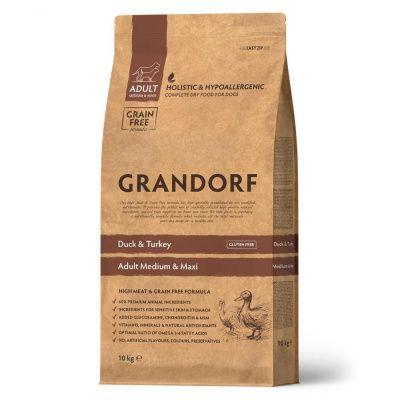 Корм Grandorf Duck & Potato Adult Medium & Maxi с уткой и картофелем для взрослых собак средних и крупных пород от 1 года - 10 кг в Алматы и в Казахстане за 53 950 ₸