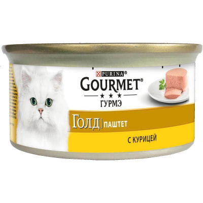 Корм Gourmet Gold для кошек (Курица) - 85 гр в Алматы и в Казахстане за 710 ₸
