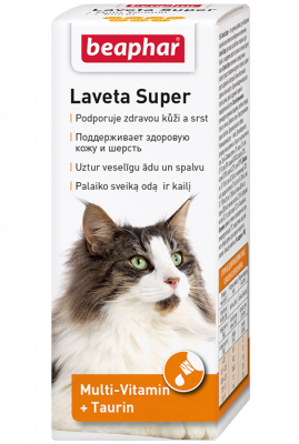 Кормовая добавка Laveta Super для улучшения качества шерсти у кошек - 50 мл в Алматы и в Казахстане за 4 340 ₸