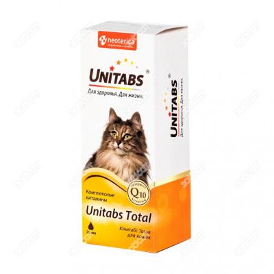 UNITABS Total для кожи и шерсти кошек - 20 мл в Алматы и в Казахстане за 2 540 ₸