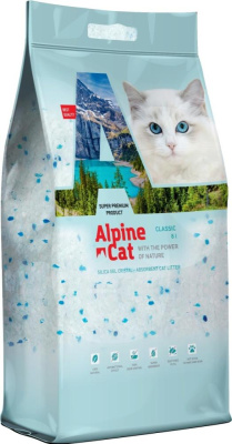 Силикагелевый наполнитель Alpine Cat для кошачьего туалета  8л в Алматы и в Казахстане за 6 150 ₸