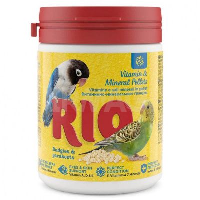 RIO Витаминно-минеральные гранулы для волнистых и средних попугаев в Алматы и в Казахстане за 1 540 ₸