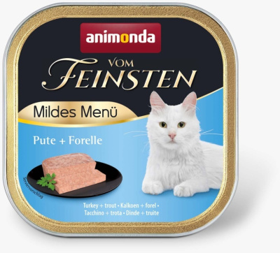 Консервы Animonda Vom Feinsten для кошек паштет, индейка и форель 100 гр в Алматы и в Казахстане за 1 130 ₸
