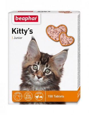 Кормовая добавка Kitty's Junior для котят с биотином - 150 таблеток в Алматы и в Казахстане за 2 690 ₸