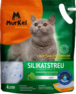 Впитывающий наполнитель Murkel для туалета кошек (Яблоко) - 4 л в Алматы и в Казахстане за 3 600 ₸