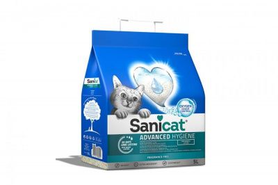 Впитывающий наполнитель Sanicat Advanced Hygiene для туалета кошек без запаха - 5 литров в Алматы и в Казахстане за 5 800 ₸
