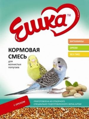 Кормовая смесь для волнистых попугаев с орехом - 500 гр в Алматы и в Казахстане за 590 ₸