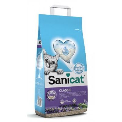 Впитывающий наполнитель Sanicat Classic Lavender с ароматом лаванды - 10 литров в Алматы и в Казахстане за 5 780 ₸