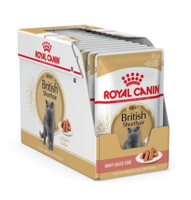 Корм Royal Canin British Shorthair Adult для взрослых Британских короткошерстных кошек - 12 x 85 г в Алматы и в Казахстане за 10 680 ₸