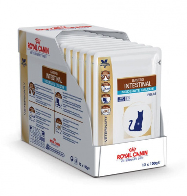 Пауч корм Royal Canin Gastro Intestinal Moderate Calorie для кошек с проблемами ЖКТ - 12 x 85 г в Алматы и в Казахстане за 10 800 ₸