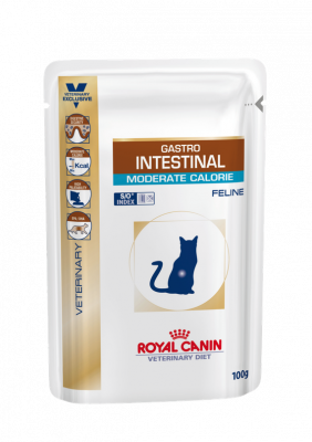 Пауч корм Royal Canin Gastro Intestinal Moderate Calorie для кошек с проблемами ЖКТ - 12 x 85 г в Алматы и в Казахстане за 10 800 ₸