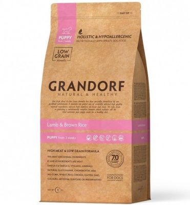 Корм Grandorf Lamb&Rice Puppy корм для щенков всех пород с 3-х недель ягнёнок с рисом - 1 кг в Алматы и в Казахстане за 7 410 ₸