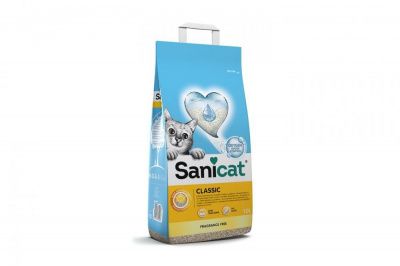 Впитывающий наполнитель Sanicat Classic Fragrance Free для туалета кошек без запаха - 20 л в Алматы и в Казахстане за 8 750 ₸